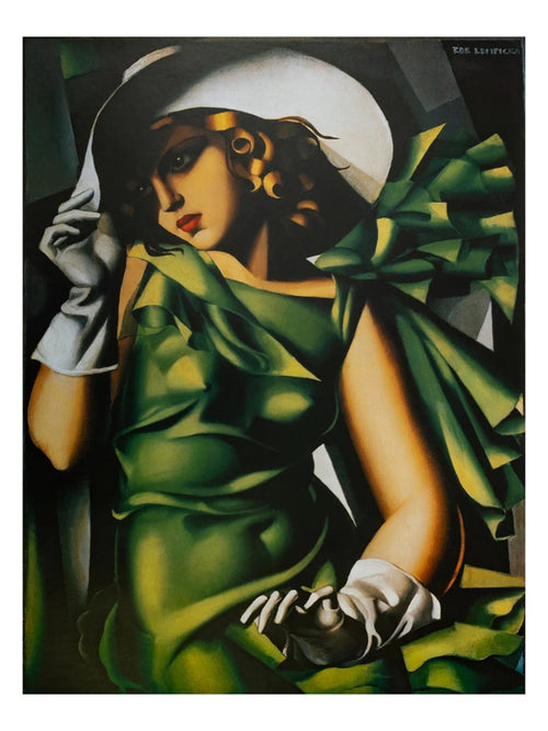 Impresion del arte Tamara De Lempicka Donna Vestita In Verde 60x80cm TDL 17 | Yourdecoration.es