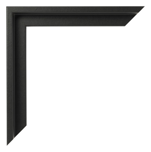 Lyon MDF Marco Flotante Negro Mate Esquina | Yourdecoration.es