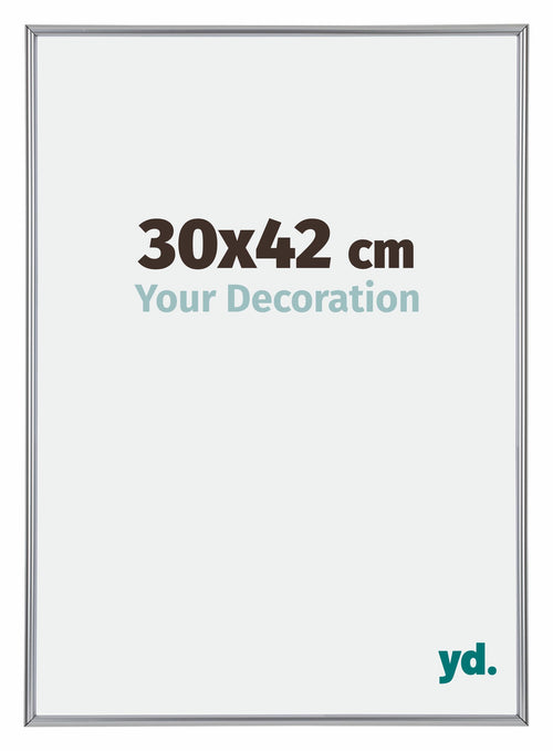 Annecy Plastico Marco de Fotos 30x42cm Plateado Parte delantera Tamano | Yourdecoration.es