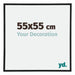 Annecy Plastico Marco de Fotos 55x55cm Negro Mat Parte delantera Tamano | Yourdecoration.es
