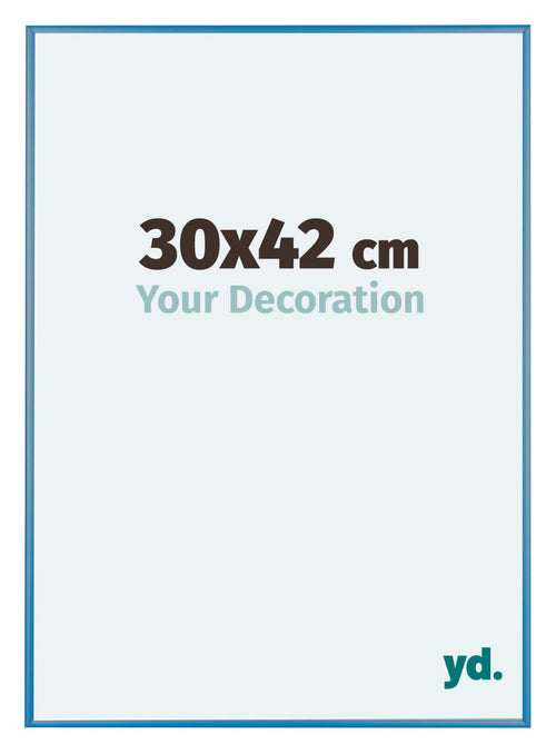 Austin Aluminio Marco De Fotos 30x42cm Acero Azul Delantera Tamano | Yourdecoration.es