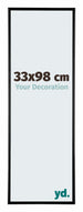 Austin Aluminio Marco de Fotos 33x98cm Negro Brillante Delantera Tamano | Yourdecoration.es