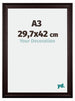 Birmingham Madera Marco de Fotos 29 7x42cm A3 Marron Parte delantera Tamano | Yourdecoration.es