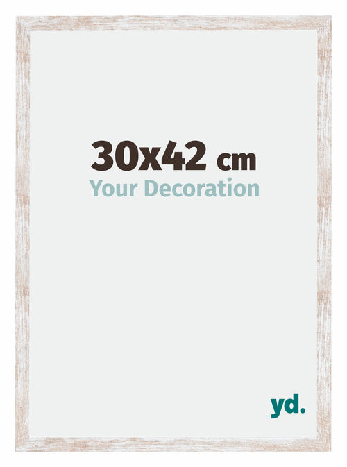 Catania MDF Marco de Fotos 30x42cm Blanco lavado Tamano | Yourdecoration.es