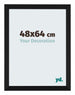 Catania MDF Marco de Fotos 48x64cm Negro Delantera Tamano | Yourdecoration.es