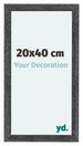 Como MDF Marco De Fotos 20x40cm Gris Barrido Parte Delantera Tamano | Yourdecoration.es