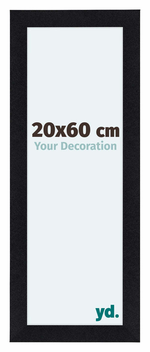 Como MDF Marco De Fotos 20x60cm Negro Mate Parte Delantera Tamano | Yourdecoration.es