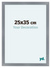 Como MDF Marco De Fotos 25x35cm Aluminio Cepillado Parte Delantera Tamano | Yourdecoration.es