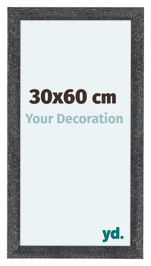 Como MDF Marco De Fotos 30x60cm Gris Barrido Parte Delantera Tamano | Yourdecoration.es