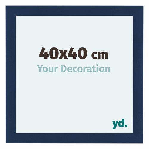 Como MDF Marco De Fotos 40x40cm Azul Oscuro Barrido Parte Delantera Tamano | Yourdecoration.es