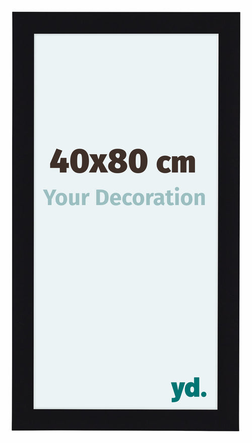 Como MDF Marco De Fotos 40x80cm Negro Muy Brillante Parte Delantera Tamano | Yourdecoration.es