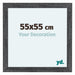 Como MDF Marco De Fotos 55x55cm Gris Barrido Parte Delantera Tamano | Yourdecoration.es