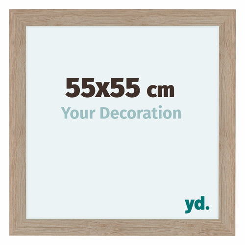 Como MDF Marco De Fotos 55x55cm Roble Claro Parte Delantera Tamano | Yourdecoration.es