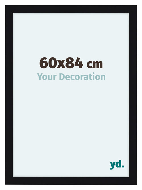 Como MDF Marco De Fotos 60x84cm Negro Muy Brillante Parte Delantera Tamano | Yourdecoration.es