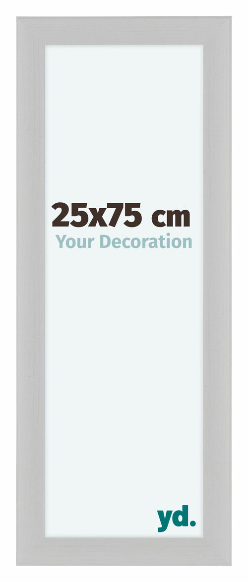 Como MDF Marco de Fotos 25x75cm Blanco Grano de Madera Delantera Tamano | Yourdecoration.es