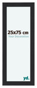 Como MDF Marco de Fotos 25x75cm Negro Grano de Madera Delantera Tamano | Yourdecoration.es