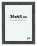 Como MDF Marco de Fotos 36x48cm Azul Barrido Delantera Tamano | Yourdecoration.es