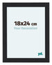Como MDF Marco de Fotos 36x48cm Negro Grano de Madera Delantera Tamano | Yourdecoration.es