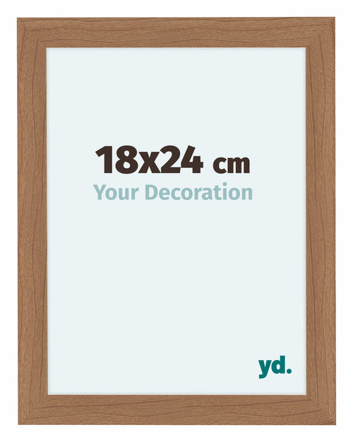 Como MDF Marco de Fotos 36x48cm Nogal Claro Delantera Tamano | Yourdecoration.es