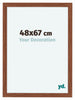 Como MDF Marco de Fotos 48x67cm Nogal Delantera Tamano | Yourdecoration.es