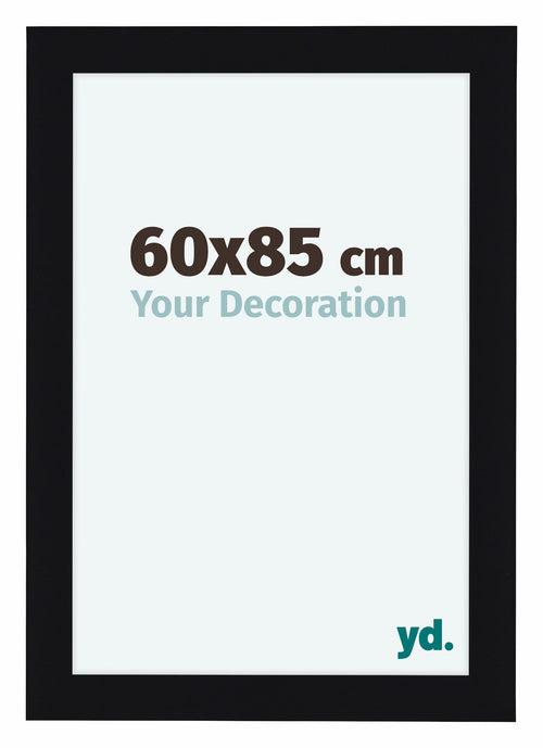 Como MDF Marco de Fotos 60x85cm Negro Muy Brillante Delantera Tamano | Yourdecoration.es