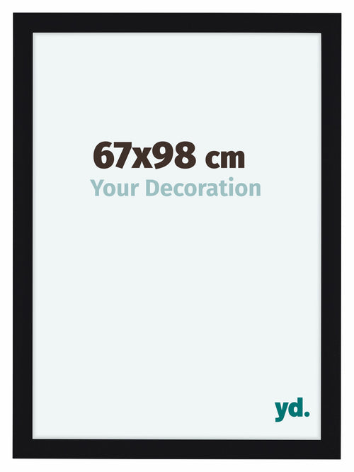 Como MDF Marco de Fotos 67x98cm Negro Brillante Delantera Tamano | Yourdecoration.es