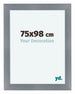Como MDF Marco de Fotos 75x98cm Aluminio Cepillado Delantera Tamano | Yourdecoration.es