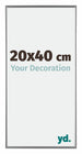 Evry Plastico Marco de Fotos 20x40cm Plateado Parte delantera Tamano | Yourdecoration.es