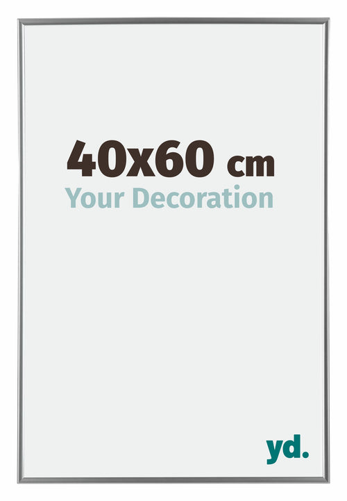 Evry Plastico Marco de Fotos 40x60cm Plateado Parte delantera Tamano | Yourdecoration.es