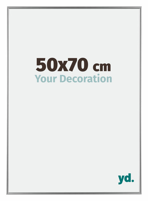 Evry Plastico Marco de Fotos 50x70cm Plateado Parte delantera Tamano | Yourdecoration.es
