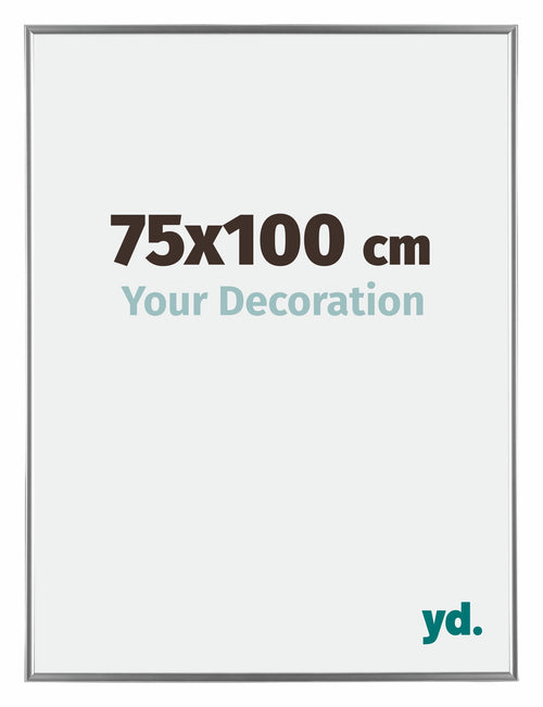 Evry Plastico Marco de Fotos 75x100cm Plateado Parte delantera Tamano | Yourdecoration.es