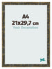 Marco De Fotos A4 - 21x29,7 cm - Azul Y Dorado Fusionado - MDF - Pisa