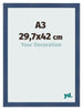 Marco De Fotos A3 - 29,7x42 cm - Azul Oscuro Barrido - MDF - Pisa