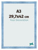 Marco De Fotos A3 - 29,7x42 cm - Claro Azul Barrido - MDF - Pisa