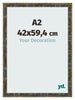 Marco De Fotos A2 - 42x59,4 cm - Azul Y Dorado Fusionado - MDF - Pisa