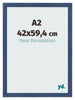 Marco De Fotos A2 - 42x59,4 cm - Azul Oscuro Barrido - MDF - Pisa