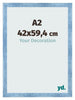 Marco De Fotos A2 - 42x59,4 cm - Claro Azul Barrido - MDF - Pisa