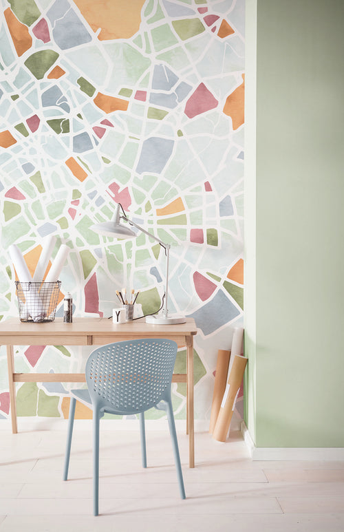 Fotomural City Map 150x250cm Komar FLX3 063 Interior | Yourdecoration.es