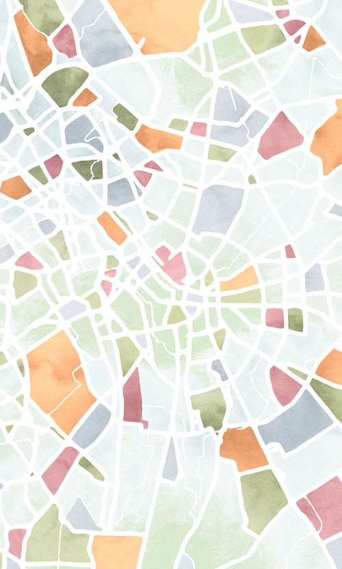 Fotomural City Map 150x250cm Komar FLX3 063 | Yourdecoration.es