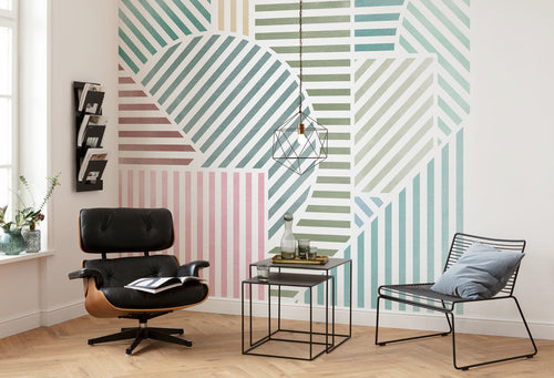 Fotomural Jeux de Lignes Bonbon 300x250cm FLX6 039 Interior | Yourdecoration.es