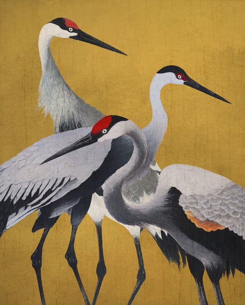 Fotomural Yellow Cranes 200x250cm Komar FLX4 053 | Yourdecoration.es