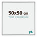 Kent Aluminio Marco de Fotos 50x50cm Platino Parte delantera Tamano | Yourdecoration.es