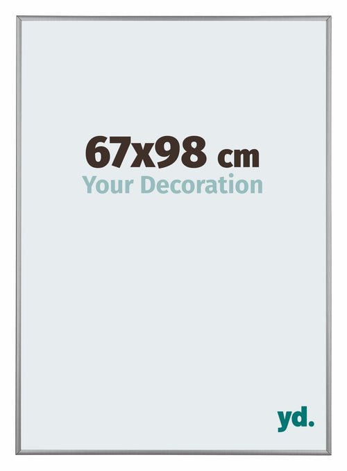 Kent Aluminio Marco de Fotos 67x98cm Platino Delantera Tamano | Yourdecoration.es