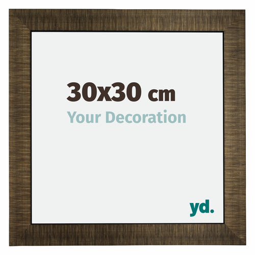 Leeds Madera Marco de Fotos 30x30cm Champan Cepillado Parte delantera Tamano | Yourdecoration.es