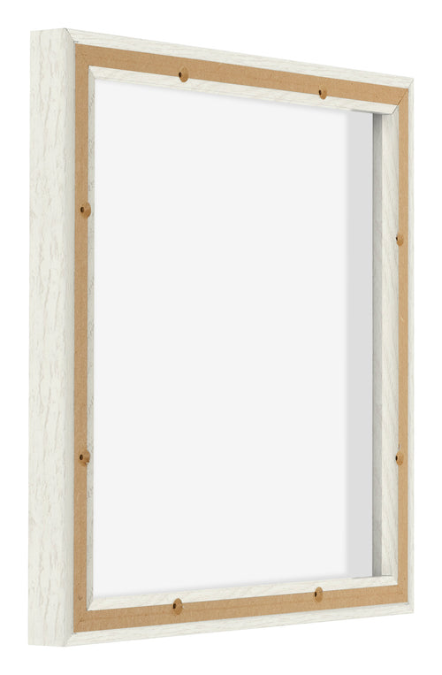 Lyon MDF Marco Flotante 1 1 Blanco Lavado Trasera Oblicuo | Yourdecoration.es