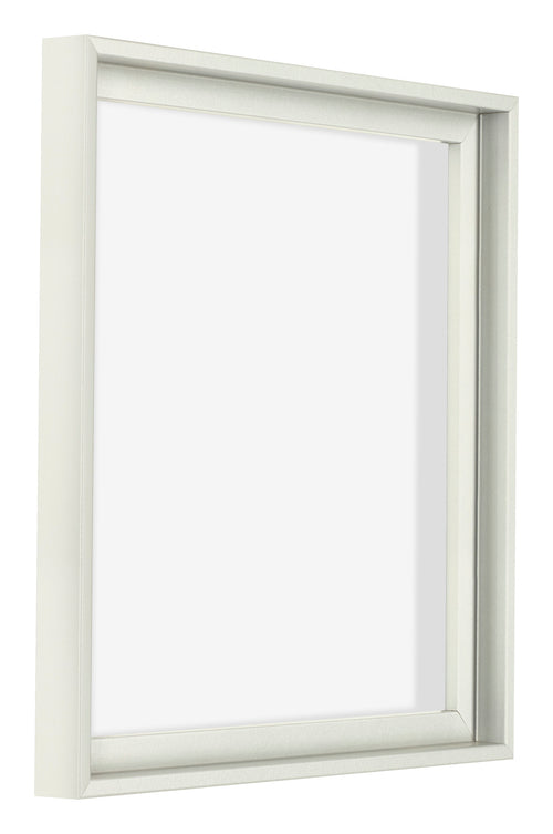Lyon MDF Marco Flotante 1 1 Blanco Mate Delantera Oblicuo | Yourdecoration.es