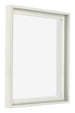 Lyon MDF Marco Flotante 1 1 Blanco Mate Delantera Oblicuo | Yourdecoration.es