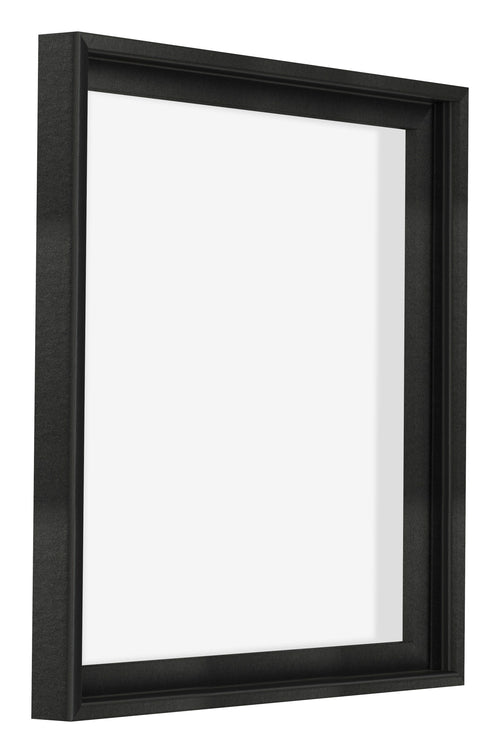 Lyon MDF Marco Flotante 1 1 Negro Mate Delantera Oblicuo | Yourdecoration.es