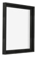 Lyon MDF Marco Flotante 1 1 Negro Mate Delantera Oblicuo | Yourdecoration.es