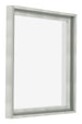 Lyon MDF Marco Flotante 1 1 Plateado Mate Delantera Oblicuo | Yourdecoration.es
